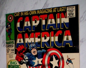 Captain America #100 NM+ 9.6 OW/W pages 1968 Black Panther appearance