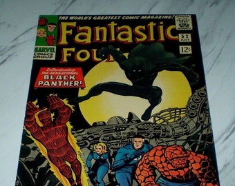 Fantastic Four #52 NM 9.4 OW pages 1966 Marvel 1st Black Panther