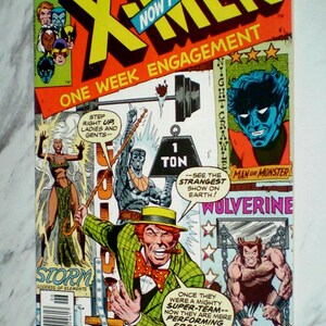 May include: A vintage Marvel Comics Group X-Men comic book, issue 111, priced at 35 cents. The cover features colorful illustrations of Storm, Colossus, Nightcrawler, and Wolverine in a circus setting with the text One Week Engagement.
