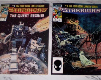 Starriors Set #1-4 NM/MT 9.8 OW/W pages 1984 Marvel Copper age Comic Book Set