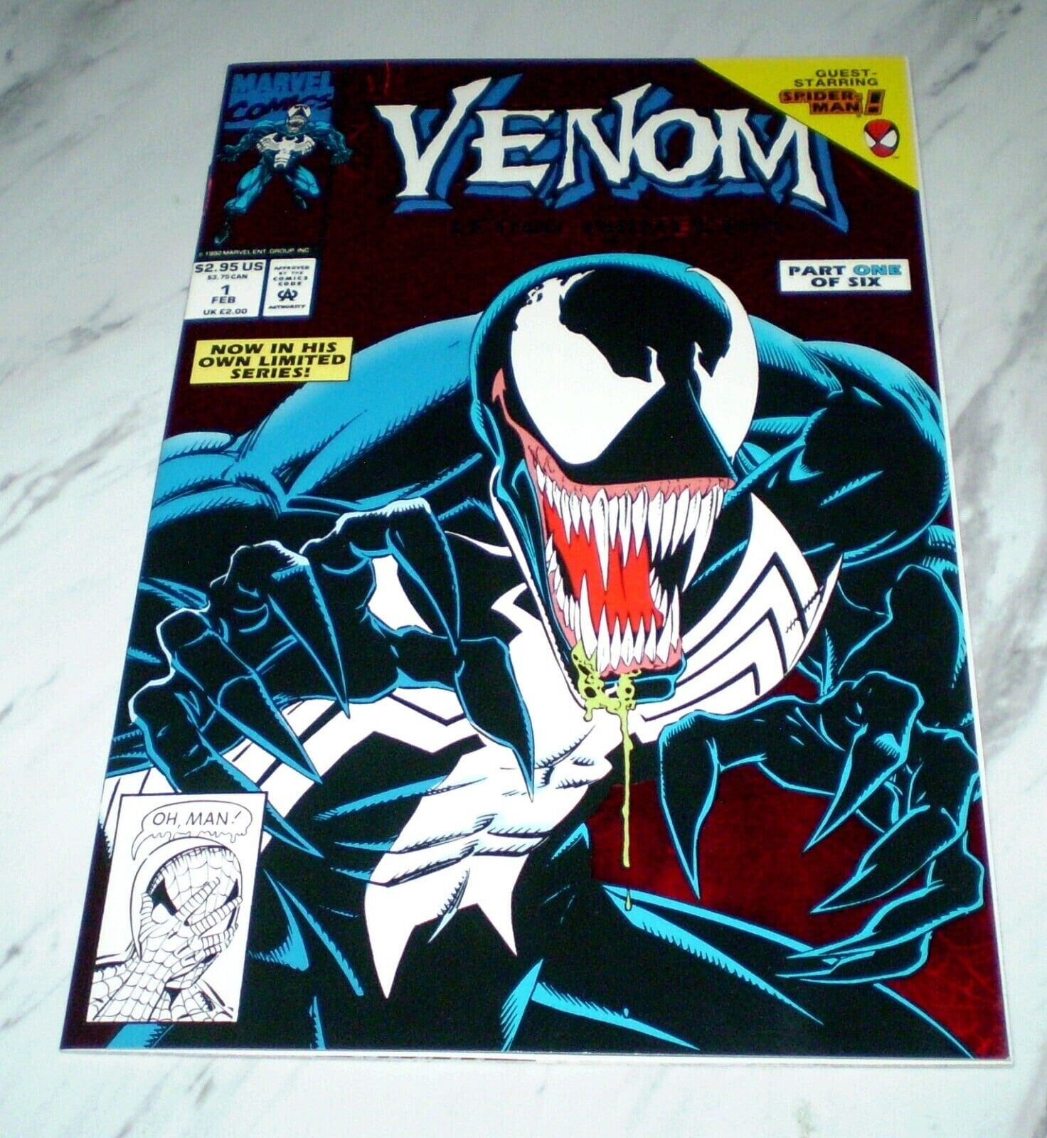 Venom Lethal Protector #1 Red Foil Gem Mint 10.0 White Pages