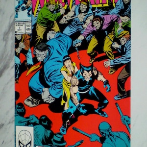 Wolverine #7 NM+ 9.6 White pages 1989 Marvel Signed BY John Buscema Copper age Comic Book