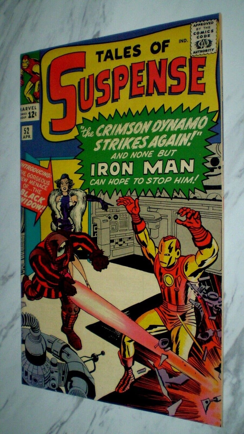 Tales of Suspense 52 NM 9.2 OW pages 1964 Marvel Iron Man 1st Black Widow image 1