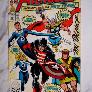 Avengers #300 NM 9.4 White pages 1988 Marvel Signed by Tom Palmer & Walt Simonson Copper age Comic Book