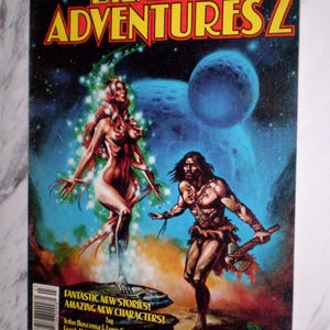 May include: Marvel Preview Bizarre Adventures 2 comic book cover. The cover features a cosmic scene with two figures, a woman and a man, with the text "FANTASTIC NEW STORIES! AMAZING NEW CHARACTERS!" and the issue number.