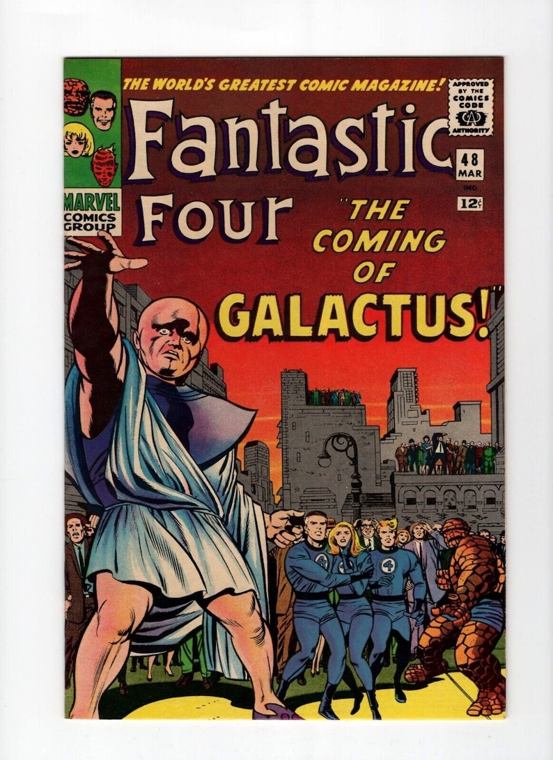 Fantastic Four 48 NM 9.6 White pages 1966 Marvel 1st Silver Surfer Galactus Bild 2