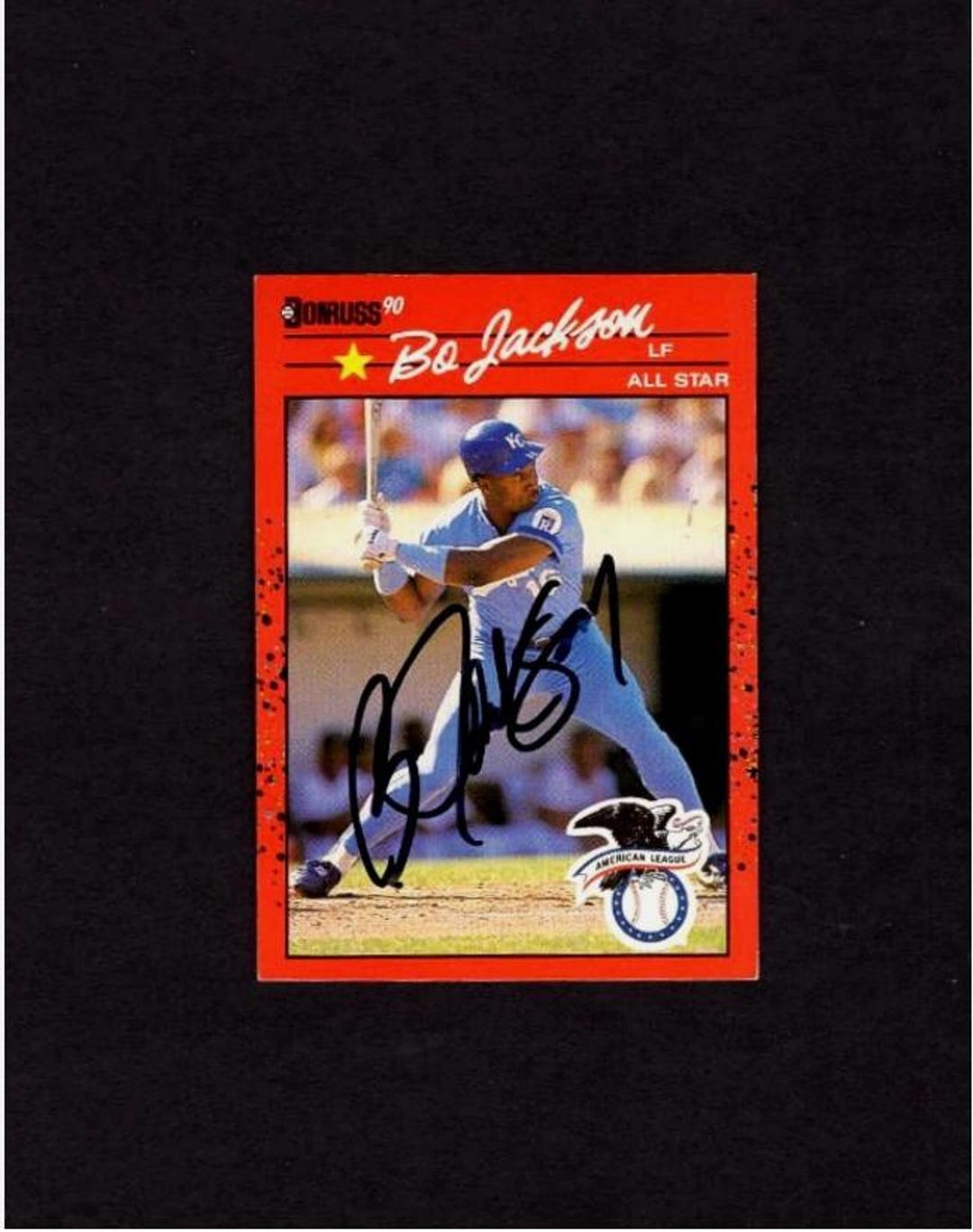 1990 Donruss #650 Bo Jackson Hand Signed - Autographed MLB SIGNED