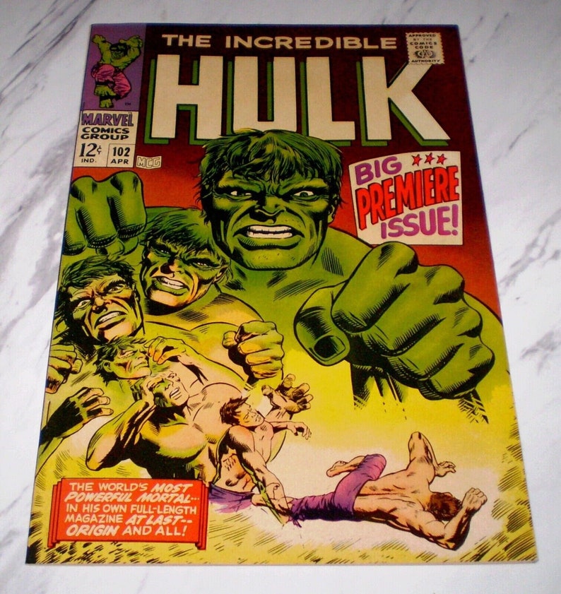 Incredible Hulk 102 NM/MT 9.8 1968 Marvel Hulk origin retold imagen 1