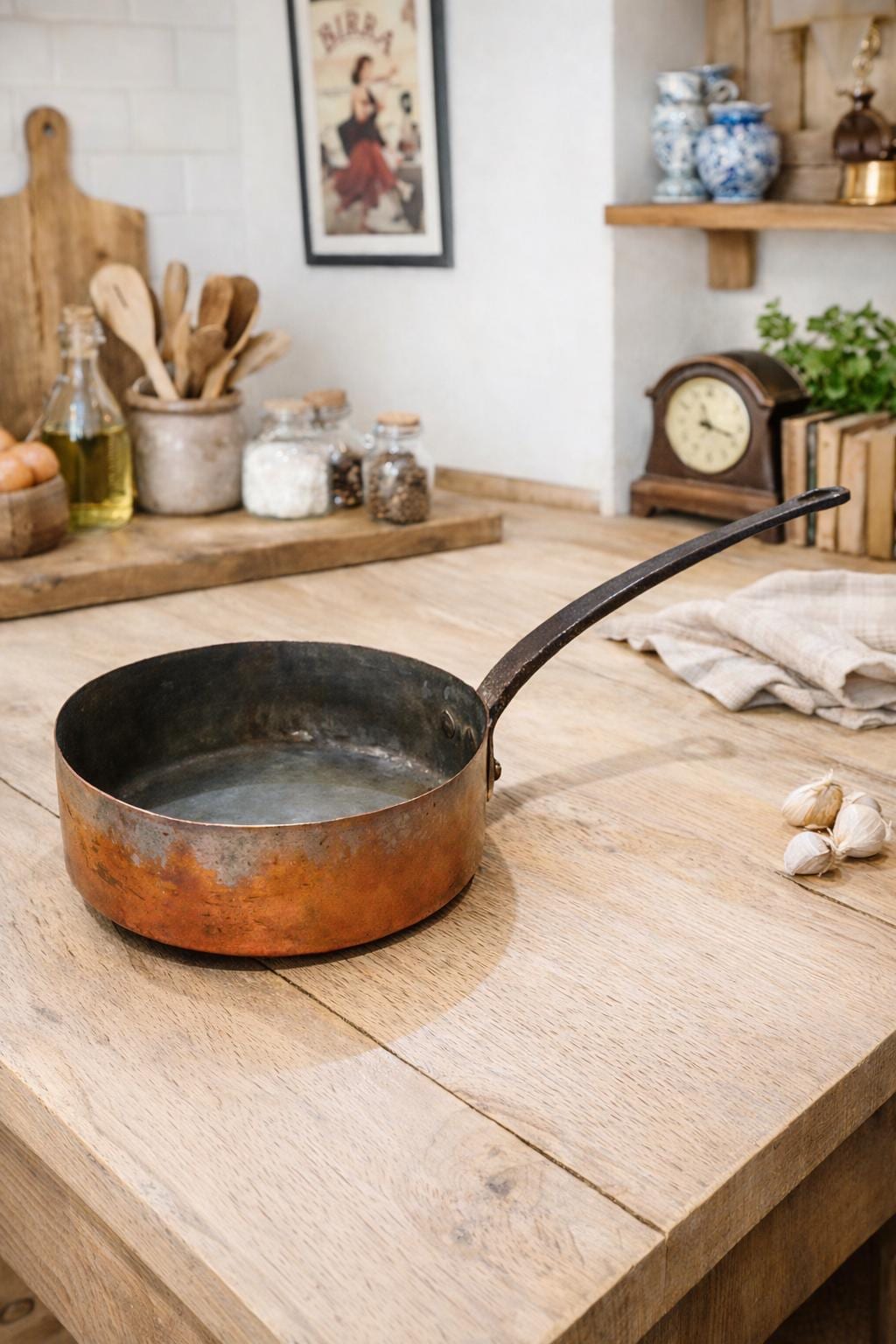 銅製片手鍋 内径19cm イギリス製　アンティーク 19 世紀のアンティーク銅製鍋。 - Etsy 日本