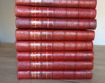 Serie complète des 8 volumes "Les merveilles de la science et industrie" 1869-70