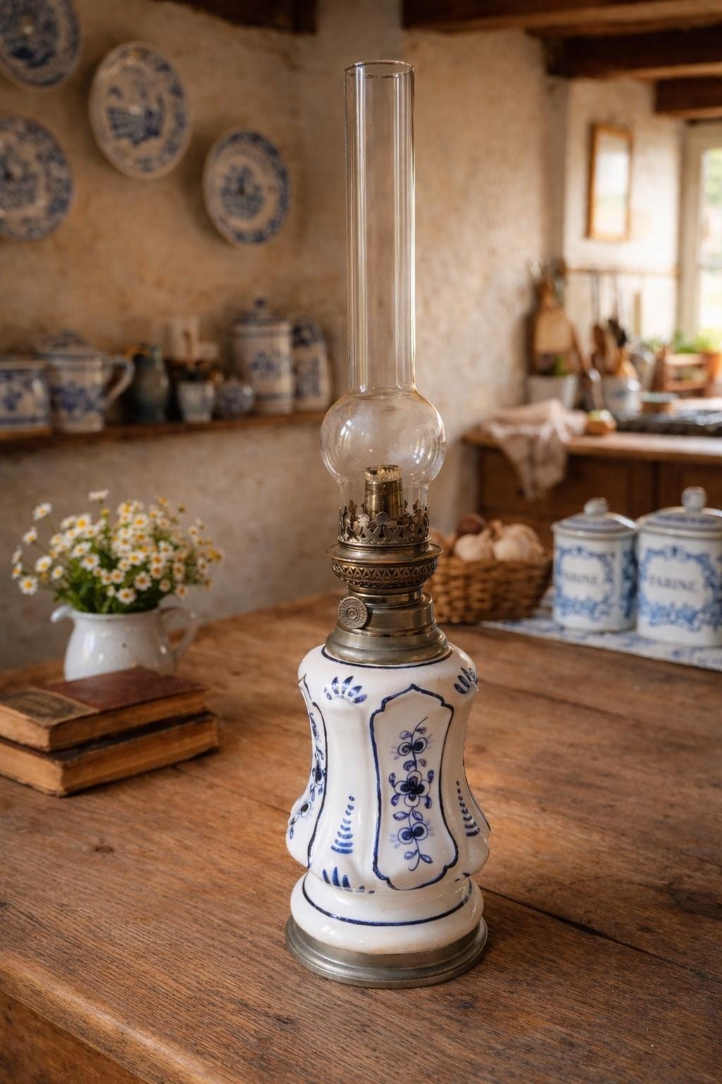 Pot à Sucre Provence Chic Antique – Style Shabby Chic Campagne Avec Cuillère