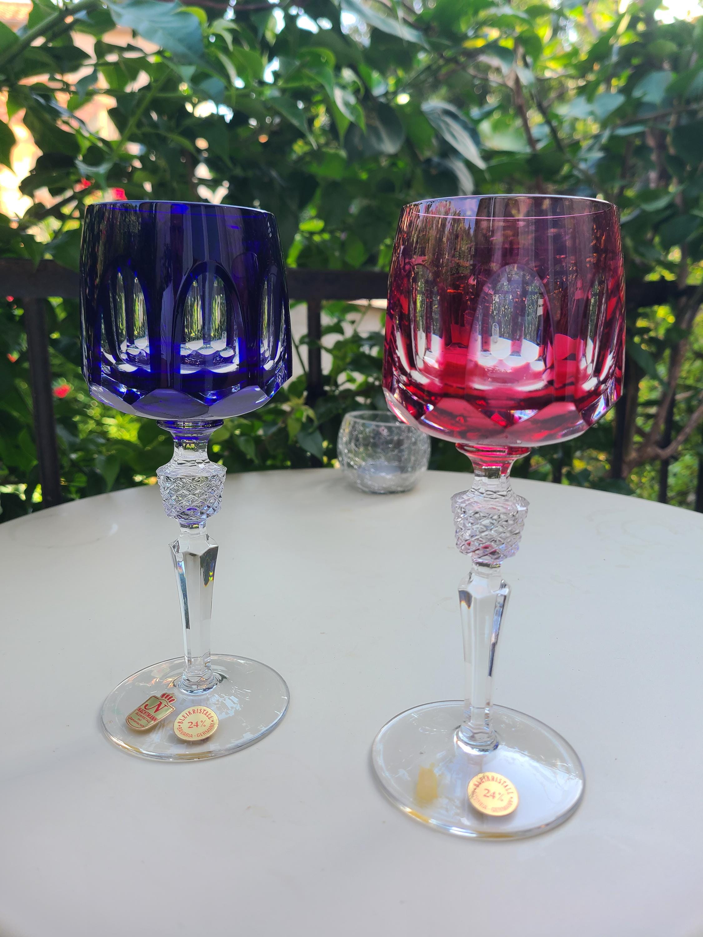 5点セット花飾りカットガラスデキャンタ＆ワイングラスセット  