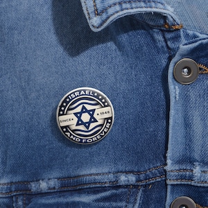 Vintage Israel Emblem Custom Pin Buttons