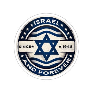 Vintage Israel Emblem Kiss-Cut Stickers