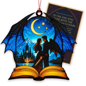 ACOTAR Suncatcher Ornament: Velaris Christmas Decoration, Book Lover Gift