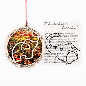 Elephant Gifts For women, Suncatcher Ornament X Story Card With Envelopes, Best Friend Gifts , Mothers Day Gifts For Friends (Multicolor)
