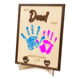 10&quot; Father&#39;s day Best dad ever hands down sign, fathers day gifts from daughter,Son, custom fathers day gifts, Personalized dad gifts