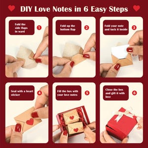 DIY 60 Love Notes Box | Personalized Anniversary Keepsake | Heartfelt Family Memento image 4