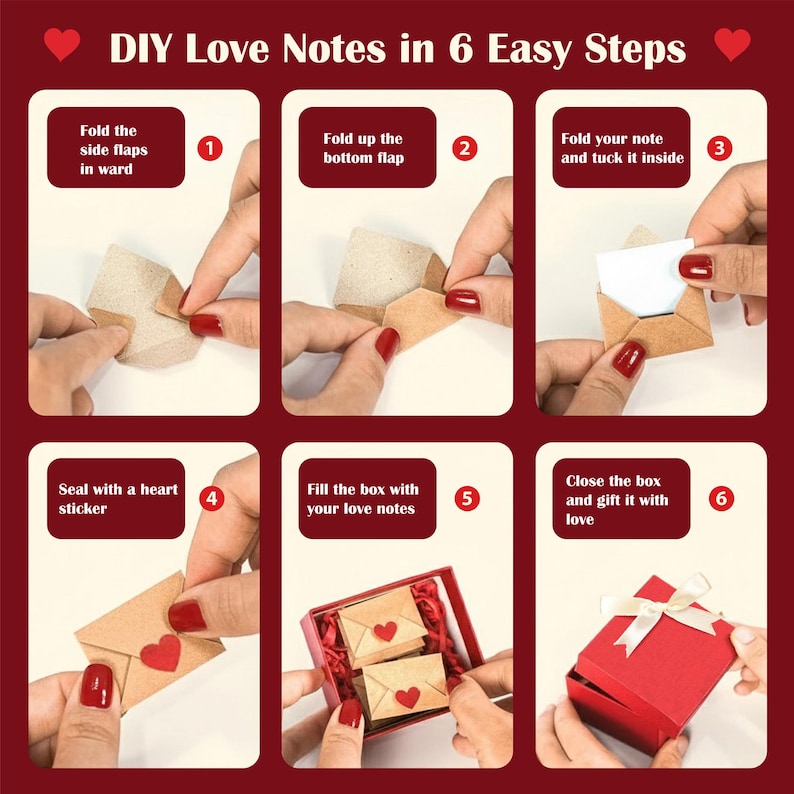 DIY 60 Love Notes Box | Personalized Anniversary Keepsake | Heartfelt Family Memento image 4