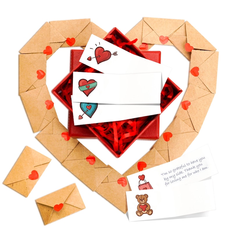 DIY 60 Love Notes Box | Personalized Anniversary Keepsake | Heartfelt Family Memento image 2