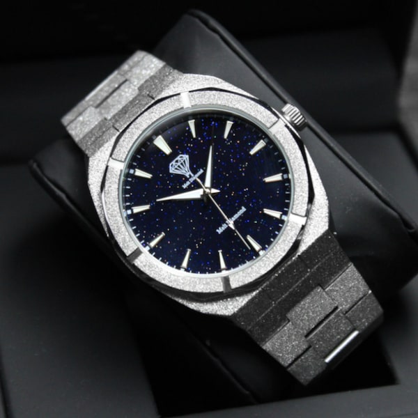 Melt Diamond Deep Sky Montre pour homme / Montre-bracelet / Iced Out