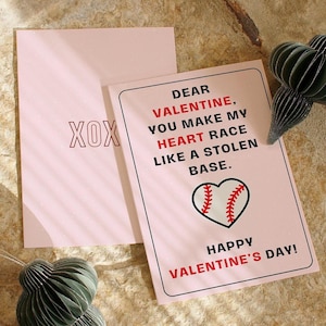 Baseball San Valentino Card Instant San Valentino Download Stampabile Idee Regalo Sportivo San Valentino