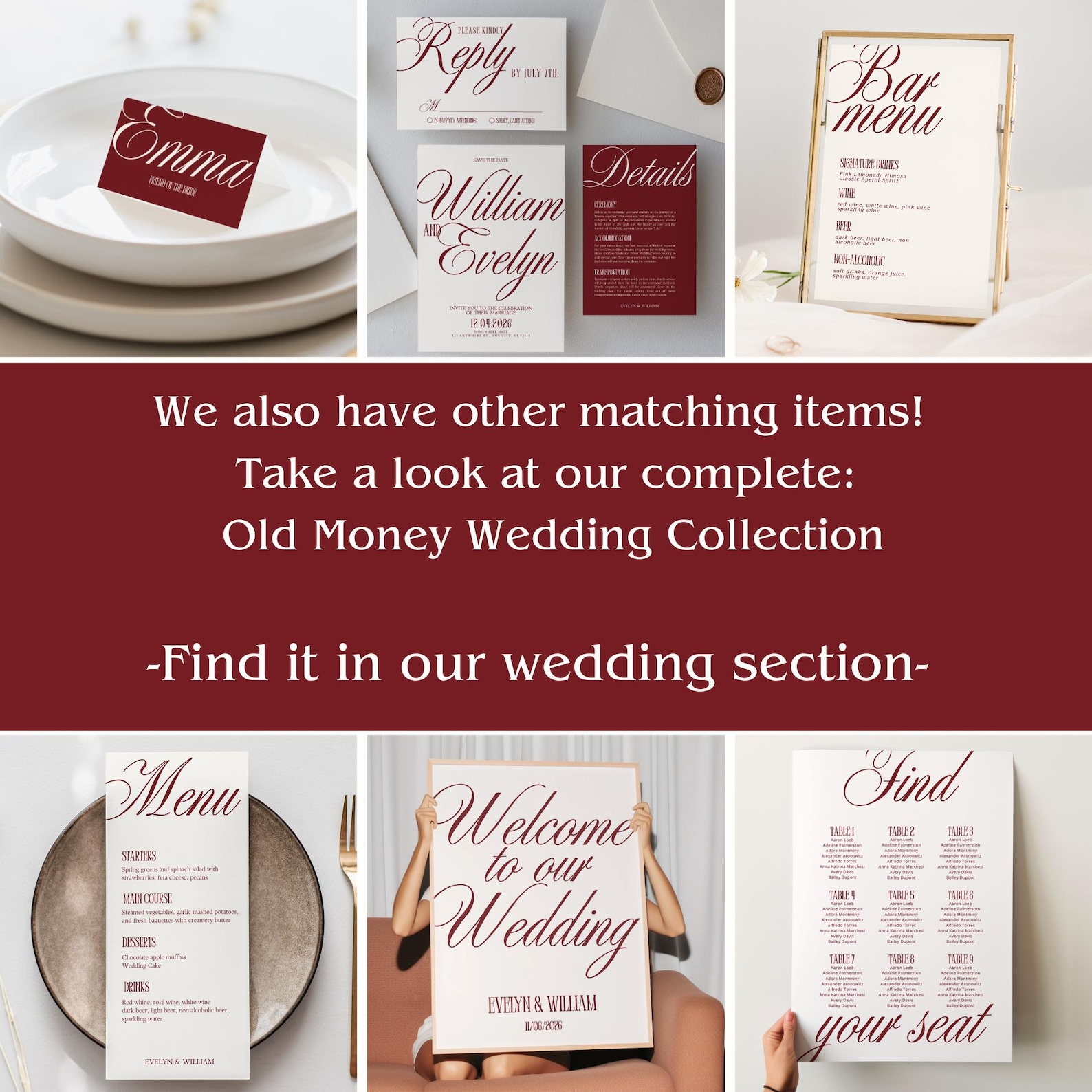 Old Money Wedding Welcome Sign Template, Luxury Elegant Vertical ...