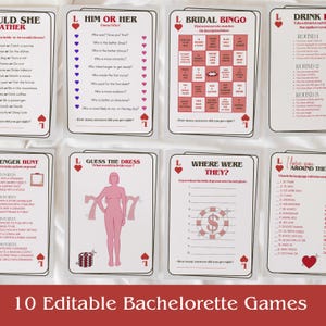 Paquete de juegos para despedida de soltera en Casino Vegas, 10 juegos editables en Canva para despedida de soltera, Juego imprimible nocturno, Bingo de despedida de soltera, Búsqueda del tesoro