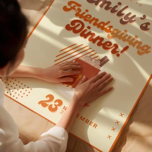 Friendsgiving Welcome Sign Template, Custom Party Sign, Editable Welcome Sign, Personalized Dinner Party Sign, Thanksgiving Fall Theme