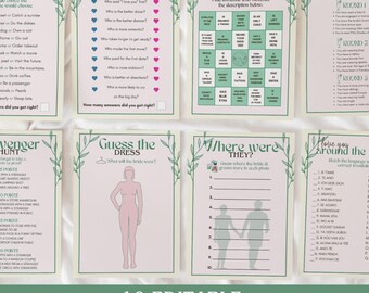 Camp Bachelorette Party Games Bundle, 10 Bridal Shower Canva Editable Games, Last Trail Printable Games, Bachelorette Bingo, Scavenger Hunt