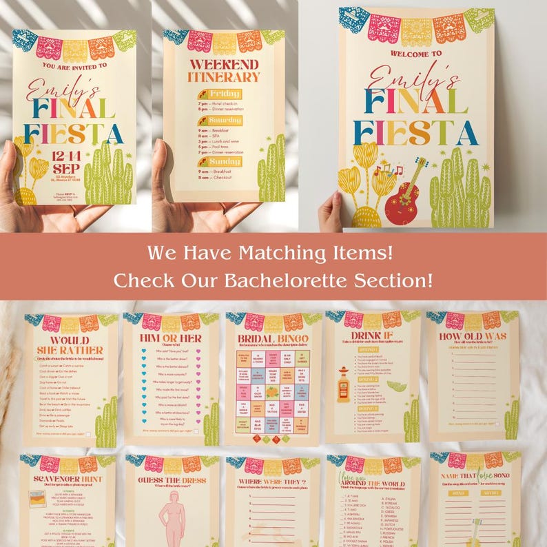 Final Trivia Final Fiesta Bachelorette Trivia Game: Editable Canva Template, Digital ...