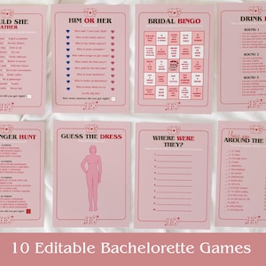 Vegas Bachelorette Party Game Bundle, 10 Bridal Shower Canva Editable Games, Casino Night Printable Game, Bachelorette Bingo, Scavenger Hunt