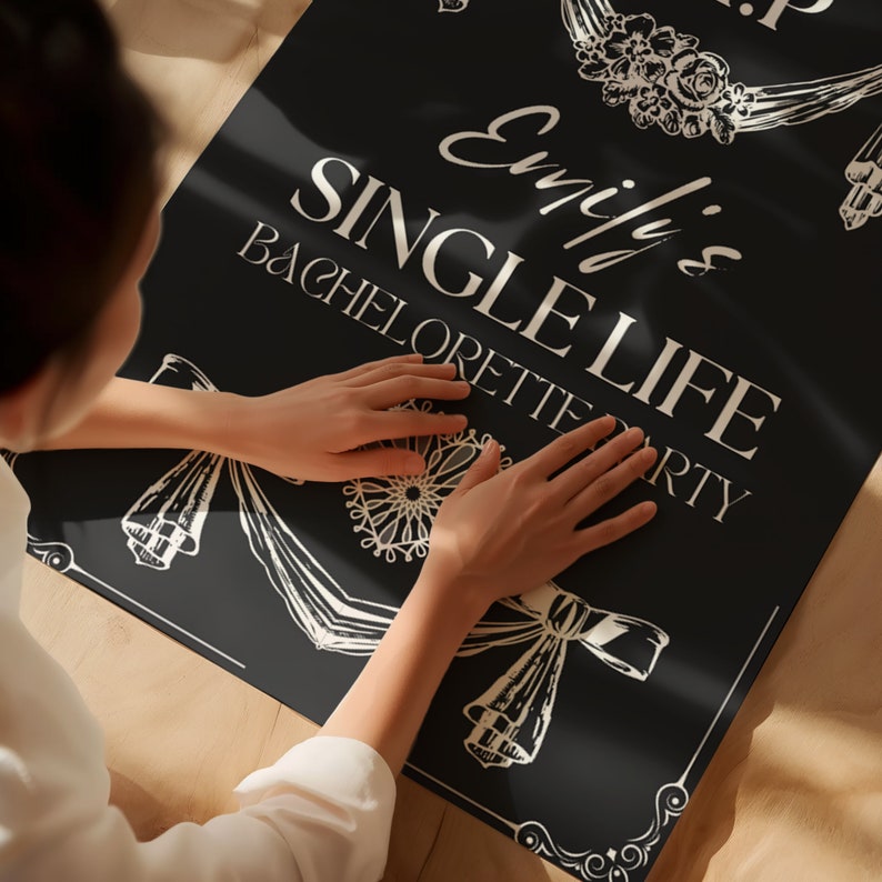 RIP Single Life Bachelorette Welcome Sign Template, Till Death Bachelorette Party Weekend Editable Sign,  Bride or Die Theme