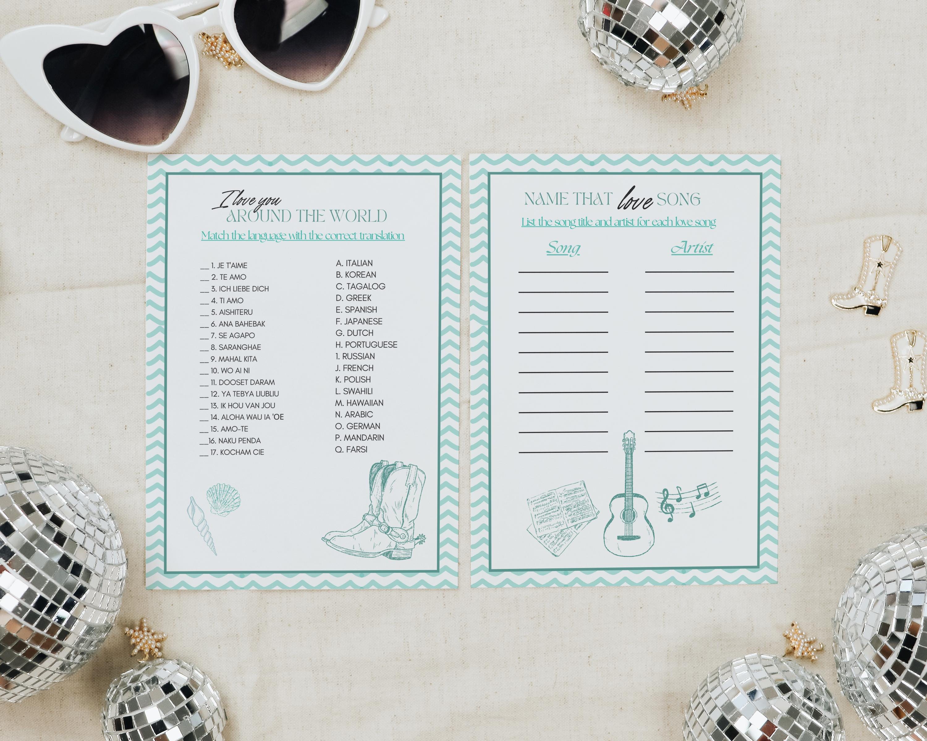Coastal Cowgirl Bachelorette Party Game Bundle, Bridal Shower Canva ...