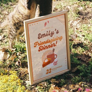 Friendsgiving Welcome Sign Template, Custom Party Sign, Editable Welcome Sign, Personalized Dinner Party Sign, Thanksgiving Fall Theme