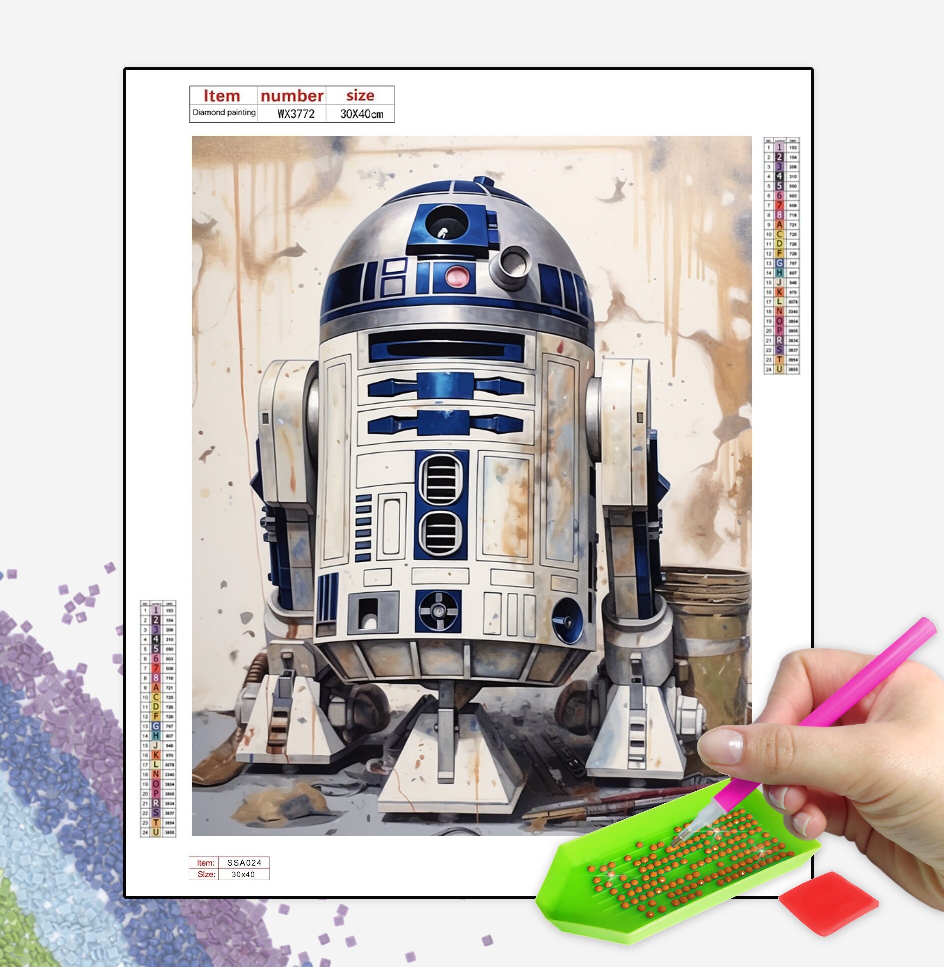 Diamond painting notebook Star Wars R2-D2