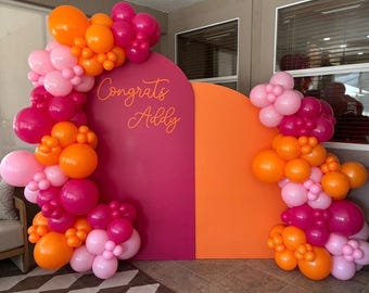 Girly afstudeerballonslingerset | Roze afstudeerfeestdecoraties | DIY-ballonnen | Class of 2026-feestdecoratie