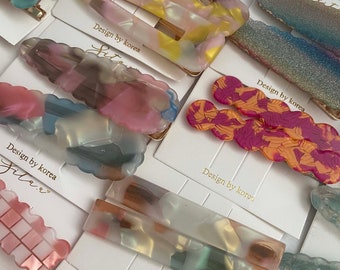 Set of 2 resin hair clip