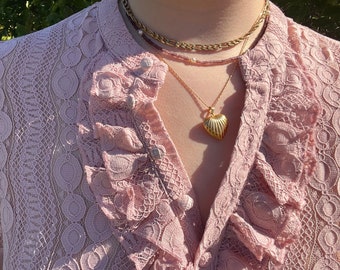 Purple Handmade Beaded Pearl Necklace Choker Jewellery Plus Size Friendly