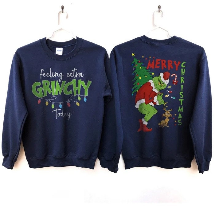 Discover Feeling Extra Grin Today Christmas Sweatshirt, funny character Sweastshirt, Christmas Gift