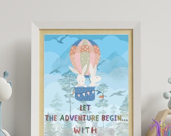 Let the adventure begin poster, Reading Corner poster, Classroom poster