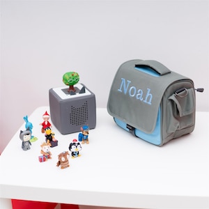 Toniebox Tasche personalisiert, perfektes Geschenk für Kinder ca. 15 Tonies Hörfiguren, Tigerbox Touch, Tigercards