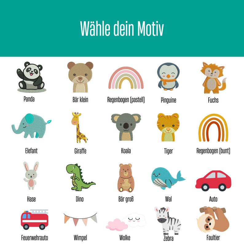 Babyhandduk med huva, Oeko-TEX® Standard 100 - Personlig babyhandduk broderad med namn och motiv bild 7