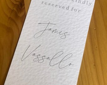 Wedding Reserved Seat Signs