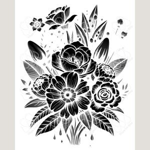 Minimalist Botanical Print: Black and White Plant Illustration (Digital Download)
