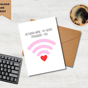 Scheda d'amore speciale per fidanzato/a/fidanzata con Internet WiFi IT La mia password del cuore