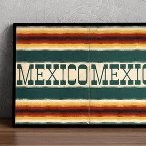 Mexico Retro Poster, Rustic Style Mexican Vintage Art Print, Rare Mexican Culture Poster Decor Gift, Mexico Art Framed Poster Decoration