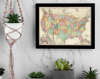 Old United States Map 1878 Vintage - Il 340x270.6199460910 3v6o 