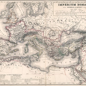 Alte römische Karte, 1858 Vintage Karte von Rom, von Keipert, Geschenk für ihn Geschenk für sie Wohnkultur Leinwand Wandkunst Poster Druck
