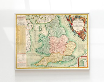 イギリス 地図 アンティーク 1906 年のイギリス諸島のアンティーク地図、グレート ブリテンおよび
